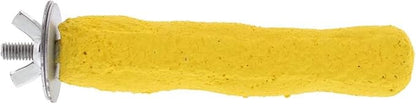 Sweet Feet and Beak Comfort Grip Safety Perch for Bird Cages - Pedicure Perch for Birds to Keep Nails and Beaks in Top Condition - Safe Easy to Install Bird Cage Accessories X-Small 4.5"- Yellow