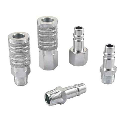 Yolass 1/2¡±NPT Air Hose Quick Connection Accessory Set,1/2 Inch NPT Threads Size,2Pcs High Flow Air Coupler and 3Pcs Air Plug,Widely used in Professional Workplace,Home,Auto Repair and so on