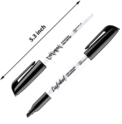LiqInkol Dry Erase Markers Bulk, 144 Pack Black Whiteboard Markers, Chisel Point Low Odor Dry Erase Markers for School Office Home