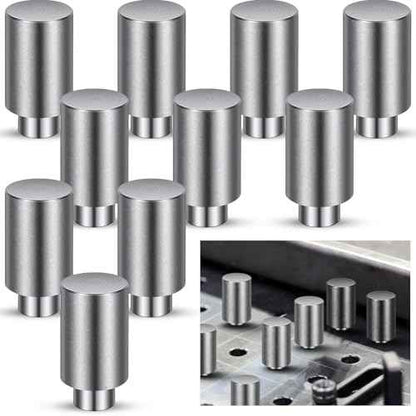 Hicarer 10 Pcs 5/8" x 1" x 1.5" Welding Table Fixture Pins Stop Alignment Square Quick Setup Fixturing Kit Welding Table Accessories
