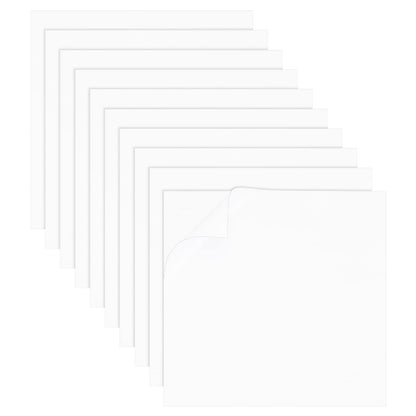 BENECREAT 10 Sheet 12x12inch Double Sided Adhesive Foam Sheets, 1mm Thick White Craft Adhesive Tape Sheet for Scrapbooking Crafting
