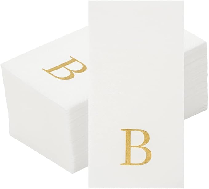 Luxenap 15.8 X 7.9 Inch Linen-Feel Guest Towels, 2000 Lettered Hand Towels