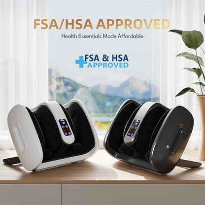 SUMELL Foot Massager with Heat & Ice Therapy - FSA HSA Eligible, Deep Kneading Shiatsu Compression w/Adjustable Intensity, Father's Day Gift for Plantar Fasciitis Relax, Neuropathy and Pain Relief