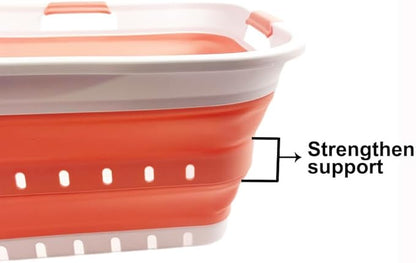 SAMMART 42L Collapsible Plastic Laundry Basket