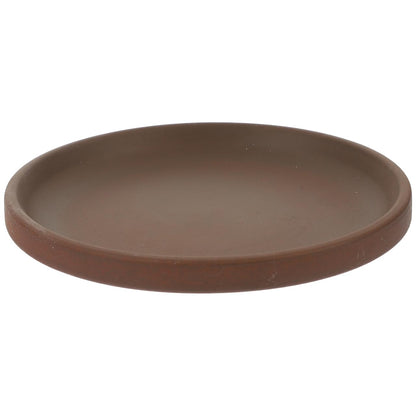 BESPORTBLE Purple Clay Flower Pot Tray - 4.72 Inch Round Ceramic Plant Saucer for Indoor and Outdoor Use Durable Water Catcher for Potted Plants