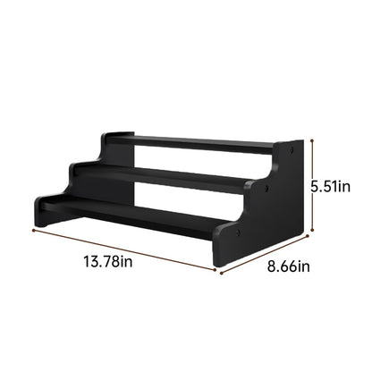 Wooden Cologne Organizer for Men, Perfume Organizer Stand, Cologne Stand with Anti-Slip Washers, Wooden Display Risers Stand for Dessert, Cupcake, Display Shelf Riser Stand for Decoration Makeup Black, 3-tier-13.8in