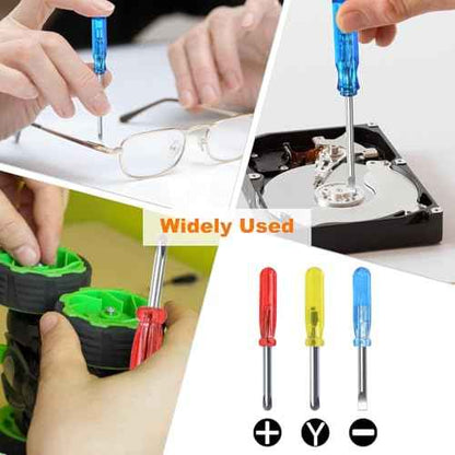 Bulk Pack Mini Screwdriver Keychain Set ? 48 Sets of Handy 3-Piece Screwdrivers in a Snap-Closure Pouch with Hook, Perfect for Men, Tool Party Favors, Christmas Gifts, and Birthday Presents