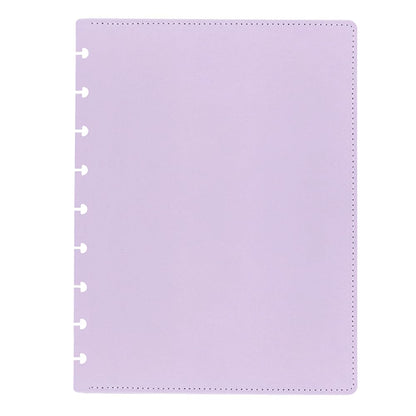 ITSYHPRO Discbound Notebook PU Leather Covers(1 Pair) Medium Discbound Journal(Light Purple,Medium)