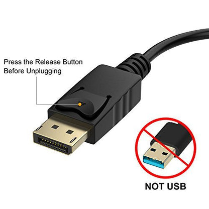 Moread DisplayPort (DP) to VGA Adapter, 10 Pack, Gold-Plated Display Port to VGA Adapter (Male to Female) Compatible with Computer, Desktop, Laptop, PC, Monitor, Projector, HDTV - Black