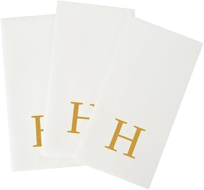 Luxenap 15.8 X 7.9 Inch Linen-Feel Guest Towels, 50 Lettered Hand Towels