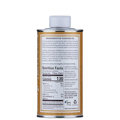 La Tourangelle, Organic Canola Oil, Expeller-Pressed Non-GMO Canola Seeds, Pesticide and Chemical Free, High Heat Neutral Cooking Oil, 16.9 Fl Oz