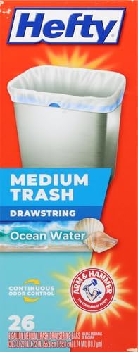 Hefty Medium Trash Bags, Ocean Water Scent, 8 Gallon