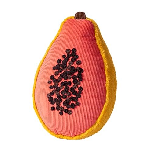 Phantoscope Papaya Shaped Throw Pillow, Fruit Themed Cushion for Couch, Bed and Chair, Pink, 10 x 15 inches