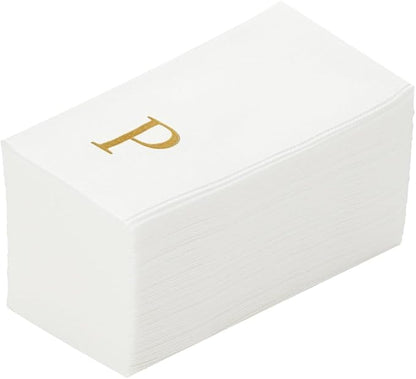 Luxenap 15.8 X 7.9 Inch Linen-Feel Guest Towels, 50 Lettered Hand Towels