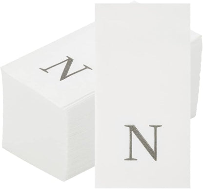 Luxenap 15.8 X 7.9 Inch Linen-Feel Guest Towels, 2000 Lettered Hand Towels
