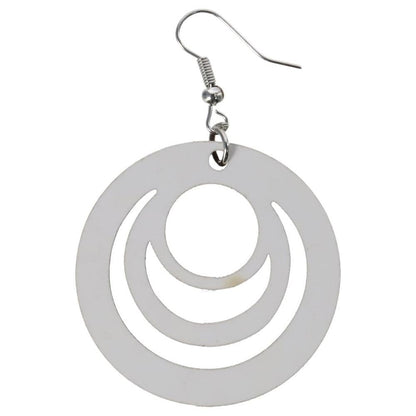 diyhub 30 Set Sublimation Blank Hollow Round Earrings Unfinished Teardrop Dangle Earrings Pendant for DIY Jewelry Making