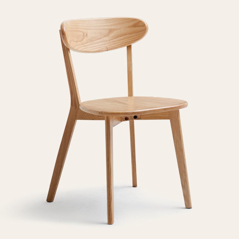 KATYGLORY Modern Dining Chairs, Oak Solid Wood Kitchen Chairs, Sturdy Wooden Seats for Dining Room and Living Room (2, Natural)