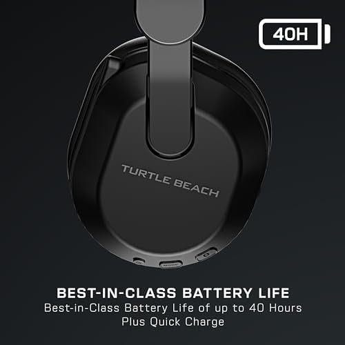 Turtle Beach Stealth 500 Wireless Amplified Gaming Headset for PS5, PS4, PC, & Mobile – 40-Hr Battery, Bluetooth, Memory Foam Cushions, Flip-to-Mute Mic, EQ Presets, Companion App – Black