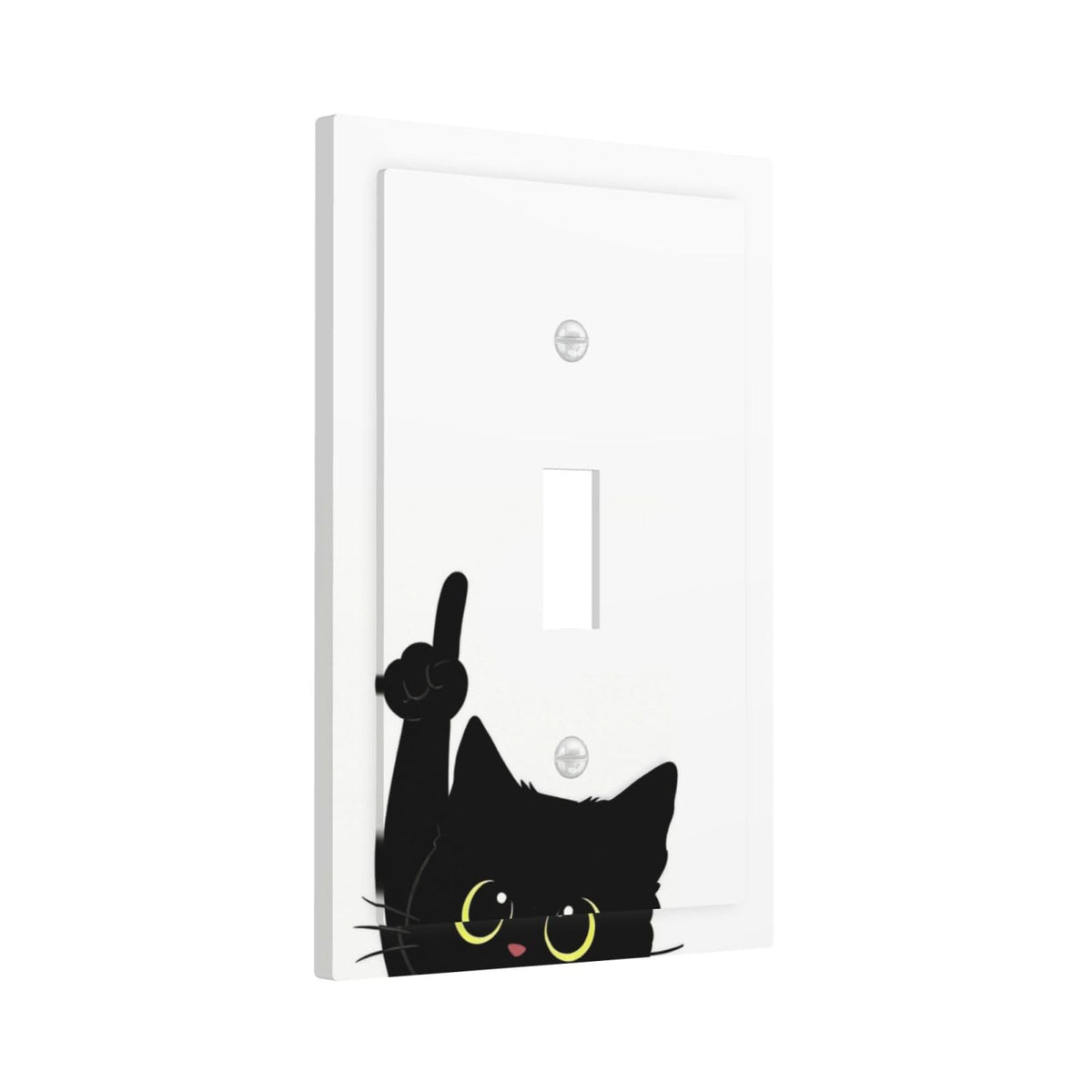 JOOJIAO Decorative Light Switch Covers Funny Cute Black Cat Single Toggle Light Switch Cover Plate 1 Gang Outlet Covers Wall Plate Electrical Device Switchplate Dimmer Faceplate for Bathroom Decor