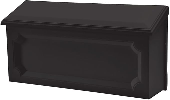 Architectural Mailboxes Windsor Plastic Wall Mount Mailbox, Black, Small | Durable rust-resistant build with weather-resistant outdoor construction.
