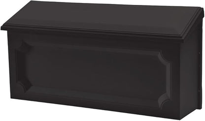 Architectural Mailboxes Windsor Plastic Wall Mount Mailbox, Black, Small | Durable rust-resistant build with weather-resistant outdoor construction.
