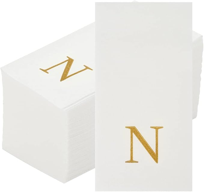Luxenap 15.8 X 7.9 Inch Linen-Feel Guest Towels, 2000 Lettered Hand Towels