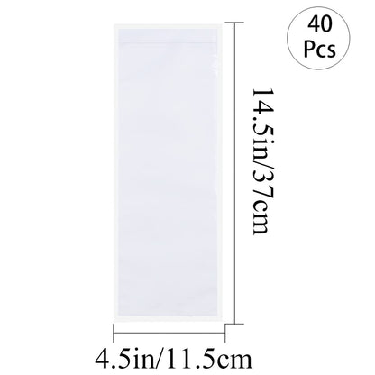 40 PCS Nameplate Pocket,14.5x4.5 Inch Adhesive Desk Nameplates Name Tag Pocket (Thickness:7 mils)