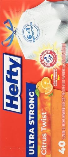 Hefty Ultra Strong Trash Bags 13 Gallon | Tall Kitchen | Drawstring Closure |