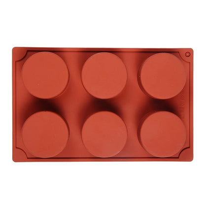 Silicone 11/8/6 Cavity Cylinder Shape Cake Mold For Baking Dessert Ice-Creams Mousse Mould Fondant Decorating Tools (6 Cavity)