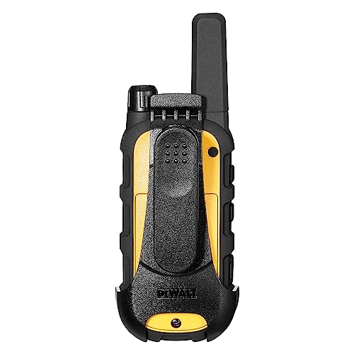 DEWALT DXFRS800 FRS Walkie Talkies Long Range 2 Way Radio, 2 Watt, Waterproof & Rechargeable, 2 Pack