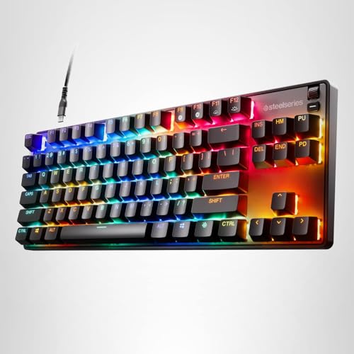 SteelSeries New Apex 9 TKL – HotSwap Optical Mini Keyboard – TKL Esports Design – Optical Switches – RGB Customization – Aluminum Alloy Frame – Double Shot PBT Keycaps