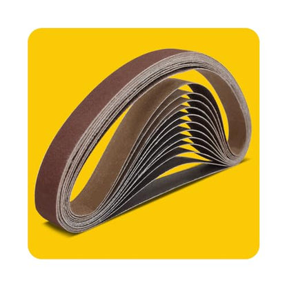 10 Pcs 2 x 72 Inch Assorted Aluminum Oxide Belt Sander Sanding Belt - 2 Each of 80/120/150/240/400 Grits