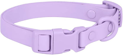 Ovale Waterproof Dog Collar Leash Combo Set, Durable and Easy to Clean, for Small Dogs.(S, Purple)