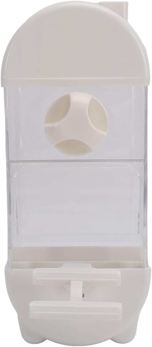 Fockety Bird Feeder, 800ml Transparent Feeder No Mess Feeding Semi Enclosed Easy Top Fill Hanging Bird Feeding Box with Tray Anti Scatter Design for Parakeets Cockatiels