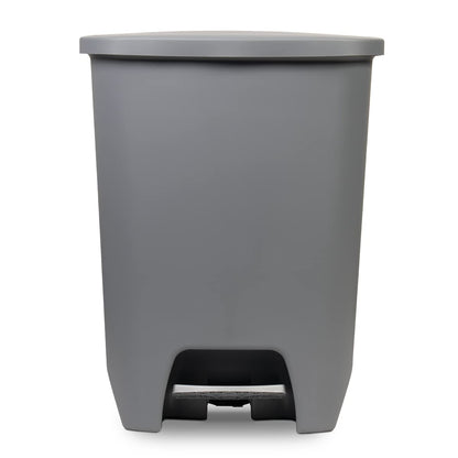 Glad Premium 20 Gallon Trash Can - Plastic Kitchen Waste Bin with Odor Protection of Lid, Stainless Steel Step On Foot Pedal and Garbage Bag Rings, Black