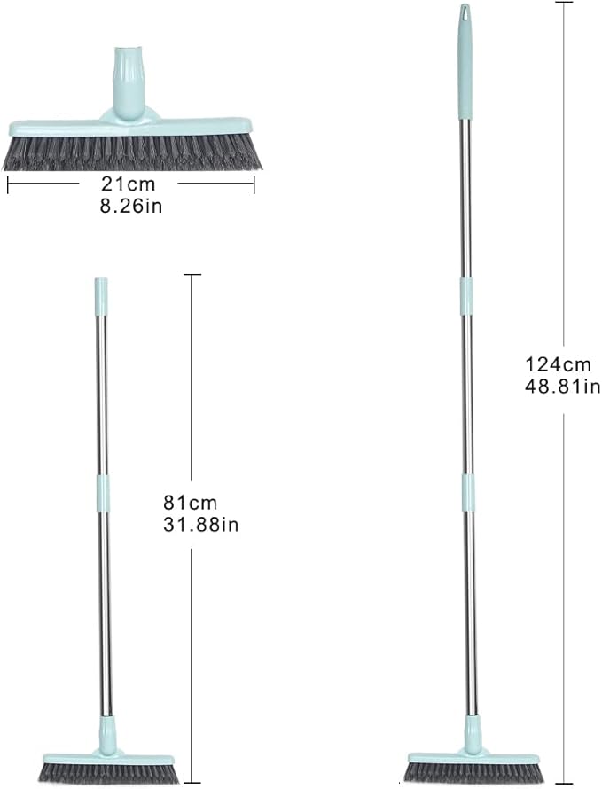 Affogato Floor Scrub Brush Bathroom Long Handle Bathtub Push Broom Shower Tile