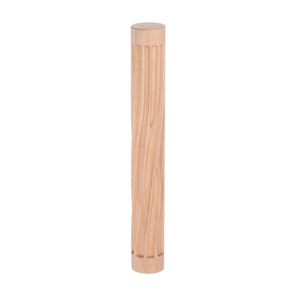 HARFINGTON Wood Clay Roller - 6 Inch Beech Hand Roller With Grain Pattern for Modeling, Pottery, Baking, DIY - Wooden Texture Tool