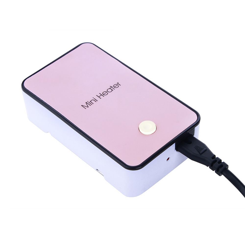 Safety Energy-saving Heater Mini Portable Room Office Desktop Electric Fan Heater Air Warmer (Pink)