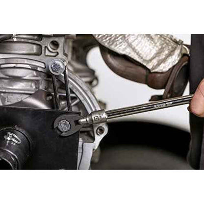 ARES 33014 ? 1/2-Inch Drive Flexible Crowfoot Wrench - 22mm (7/8-inch) 12pt Crowfoot Wrench ? 180 Degree Flex Head Offers 90-Degree Access for Hard-to-Reach Bolts ? Services Oxygen Sensors