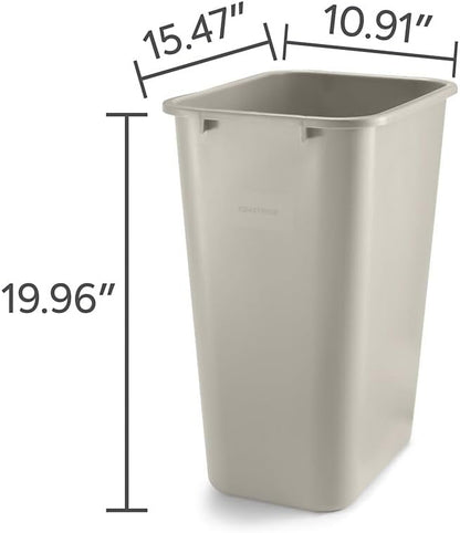 COASTWIDE Professional Plastic Trash Can, 10.25 Gallon, Beige