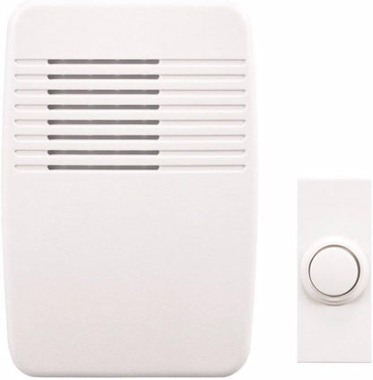 Heath/Zenith SL-7366-02 Wireless Plug-In Door Chime Kit with Molded Plastic Cover, White