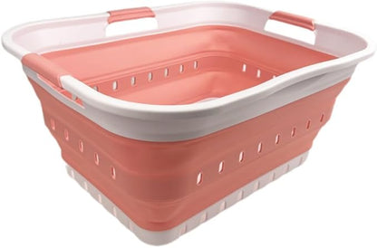 SAMMART 42L Collapsible Plastic Laundry Basket