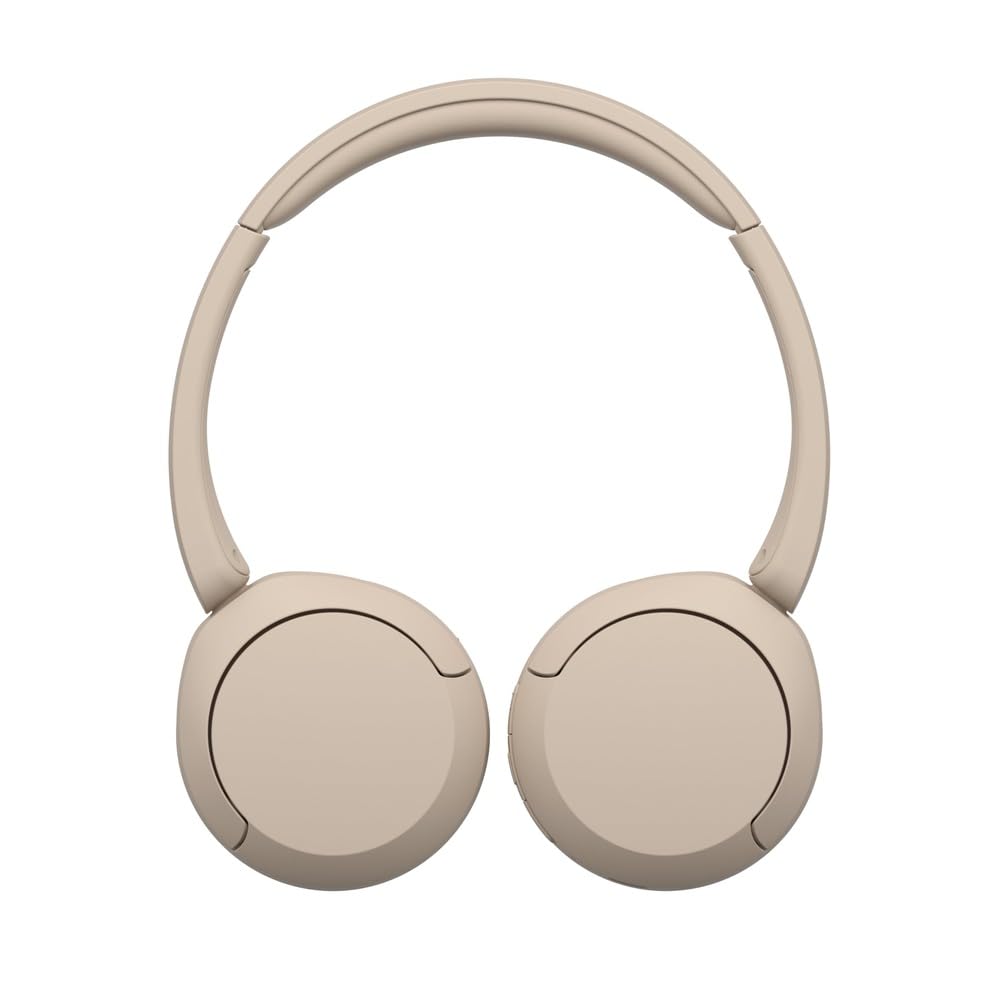 Sony WH-CH520 Wireless Headphones Bluetooth On-Ear Headset with Microphone and up to 50 Hours Battery Life with Quick Charging, Cappuccino