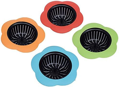 Silicone Kitchen Sink Strainer 2 Pack, Pouring strainers，Drain FilterLarge Wide