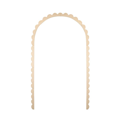 Unfinished Scalloped Wood Trim, Pre-Cut Wood Molding, DIY Scalloped Edge Wainscoting Panel for Wall, Doorway Arch, Cabinet, Shelf & Home Decor, 60 x 36 Inch