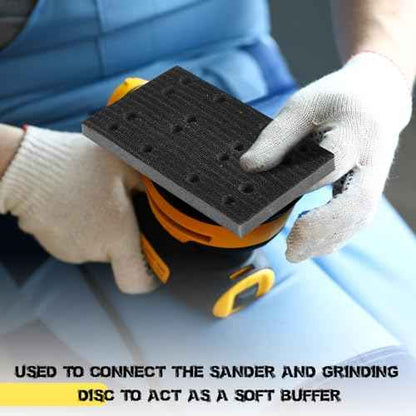 8 Pcs Soft Black Foam Sanding Pads Interface Sander Backing Pad Compatible with Festool RS400 LS130 Sander, 80 x 133 x 12 mm