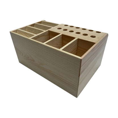 SUIDI Mutifunctional bamboo Wooden Storage Box Desktop Phone Repair Screwdriver Tweezers Holder Phone Parts Organizer Tool Organizer
