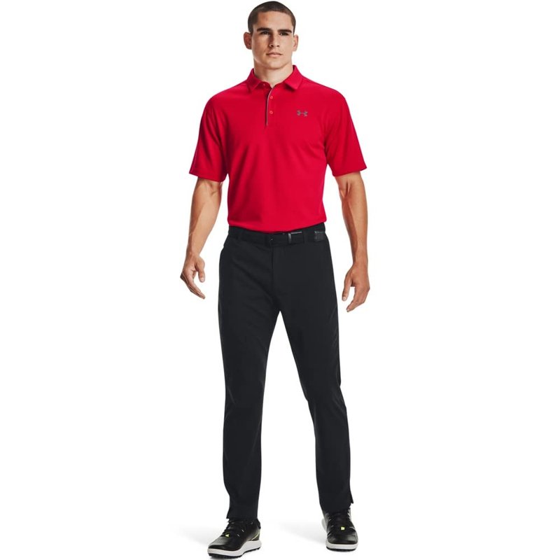 Under Armour Men's Tech Golf Polo , Red (600)/Graphite, Large