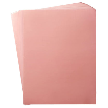50 Pack Metallic Rose Gold Cardstock Sheets for Arts and Crafts, Single-Sided (8.5 x 11 In)