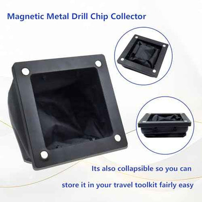 Dirt Bag Electrical drilling catcher bag£¬Magnetic Drill Shavings Catcher Black Lining Is Washable Without Metal Shavings Residue